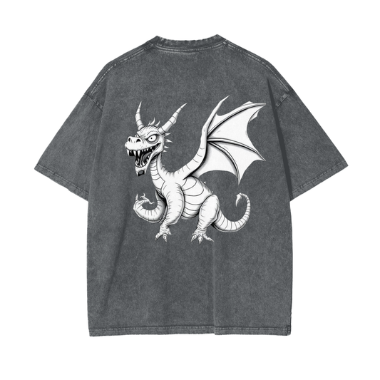 Oversized dragon graphic