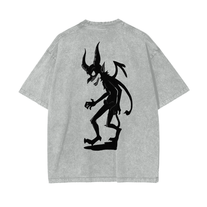 Oversized devil grey/snow